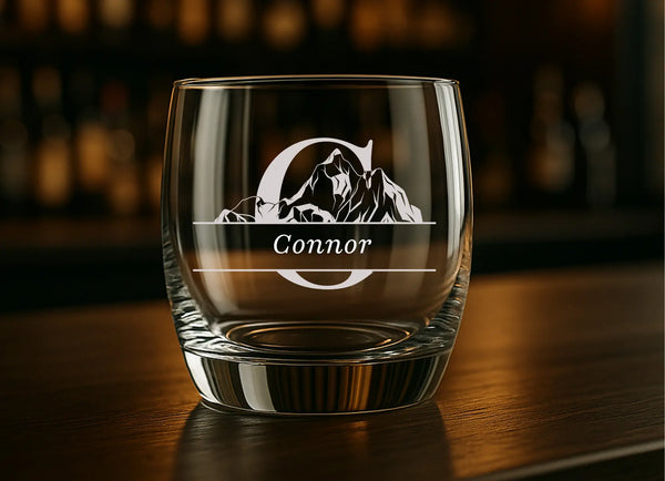 Personalised Curved Whiskey Tumbler Krevana Personalised Curved Whiskey Tumbler
