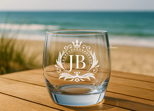 Personalised Curved Whiskey Tumbler Krevana Personalised Curved Whiskey Tumbler
