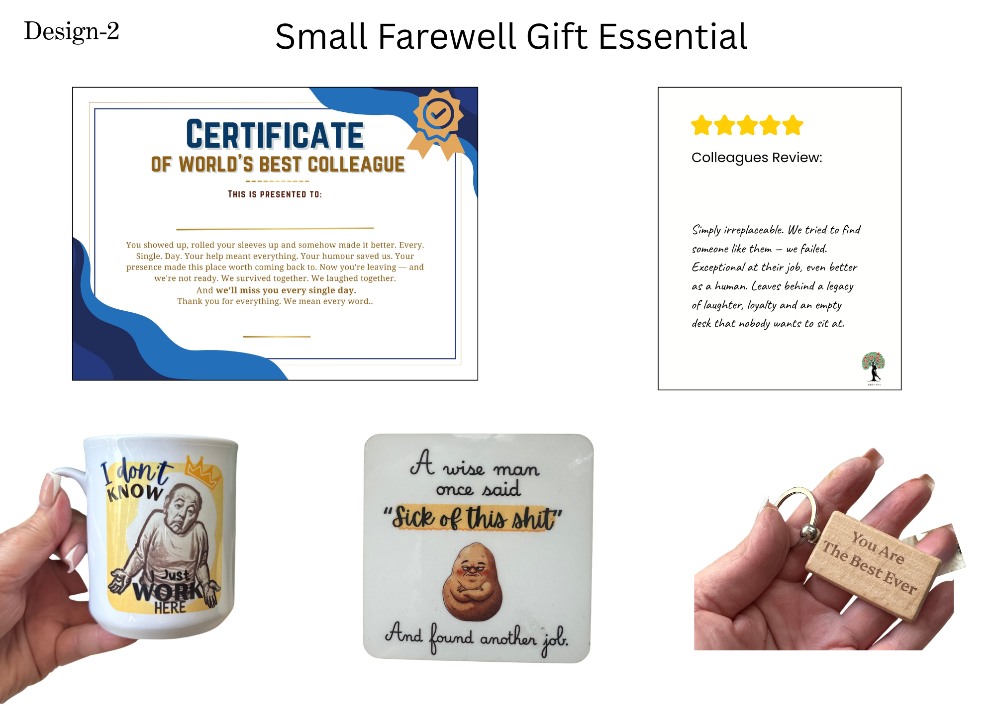 Funny Leaving Gift Box for Colleague | Personalised World's Best Colleague Set
