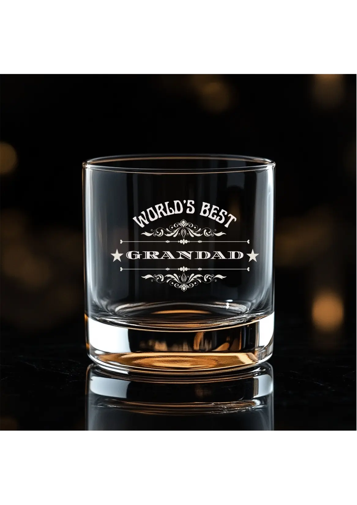 Personalised Father's Day Whisky Tumbler Glass, Engraved Krevana Personalised Father's Day Whisky Tumbler Glass, Engraved
