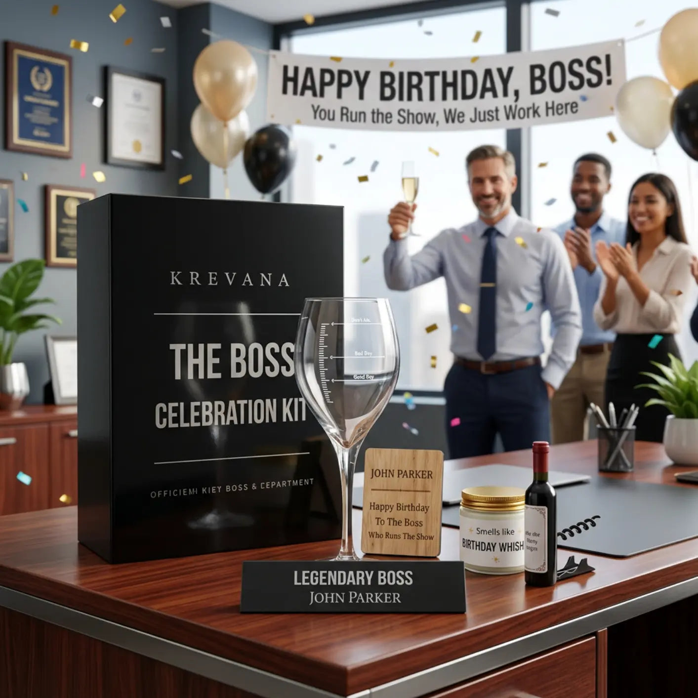 Funny Boss Gift Set, Boss Celebration Gift Box Krevana Funny Boss Gift Set, Boss Celebration Gift Box