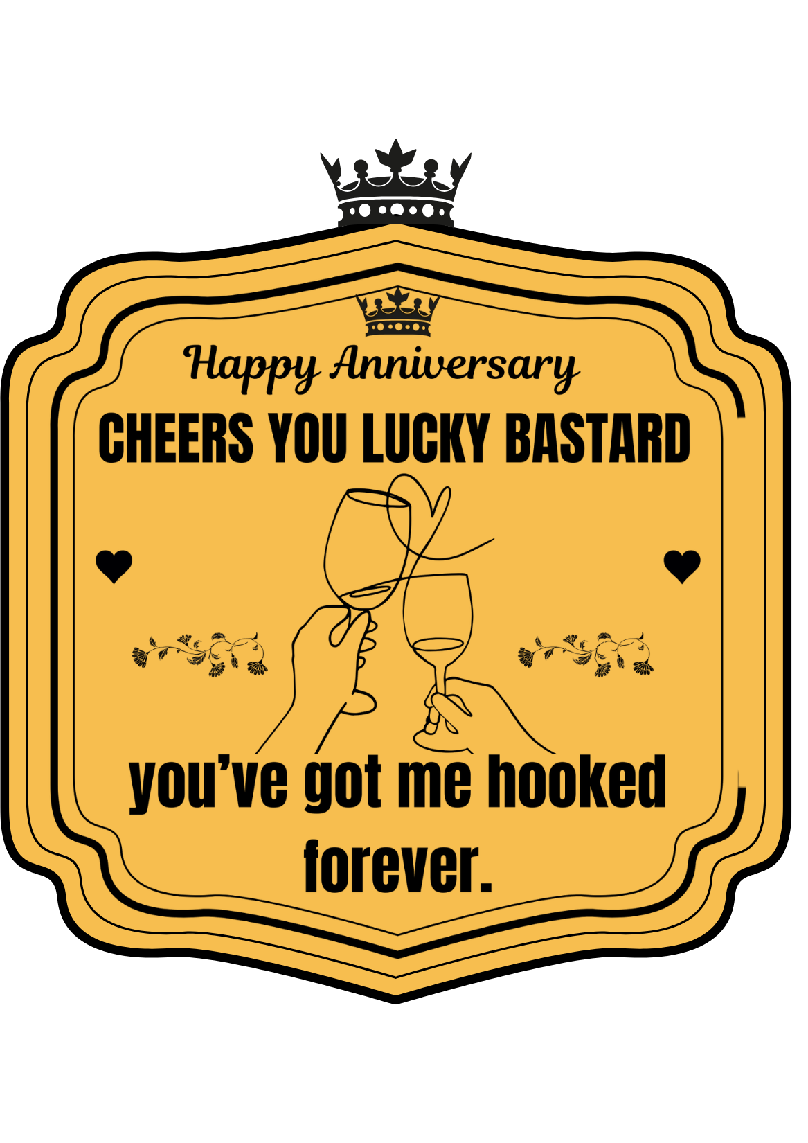 Funny Annyversary Bottle Label – Hilarious Gift for Wine, Champagne Whiskey, or Beer Lovers – Perfect for Birthdays & Gag Gifts"