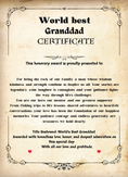 Load image into Gallery viewer, World Best Certificate, Mother's Day gift, Birthday Gift, Father Day Gift, Funny Certificate,
