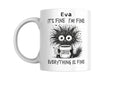 Load image into Gallery viewer, Funny Coffee Mug – “It’s Fine, I’m Fine, Everything Is Fine” | Cute Monster Design | Gift for Coffee Lovers Krevana Funny Coffee Mug – “It’s Fine, I’m Fine, Everything Is Fine” | Cute Monster Design | Gift for Coffee Lovers
