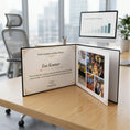 Load image into Gallery viewer, Personalised Farewell Gift for Boss or Manager | Engraved Laser Leather Keepsake with Photo Collage | Custom Leaving Card Krevana Personalised Farewell Gift for Boss or Manager | Engraved Laser Leather Keepsake with Photo Collage | Custom Leaving Card
