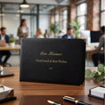 Load image into Gallery viewer, Personalised Colleague Leaving Card | Engraved Black Gold Laser Leather Keepsake with Photo Collage | Custom Farewell Gift Krevana Personalised Colleague Leaving Card | Engraved Black Gold Laser Leather Keepsake with Photo Collage | Custom Farewell Gift
