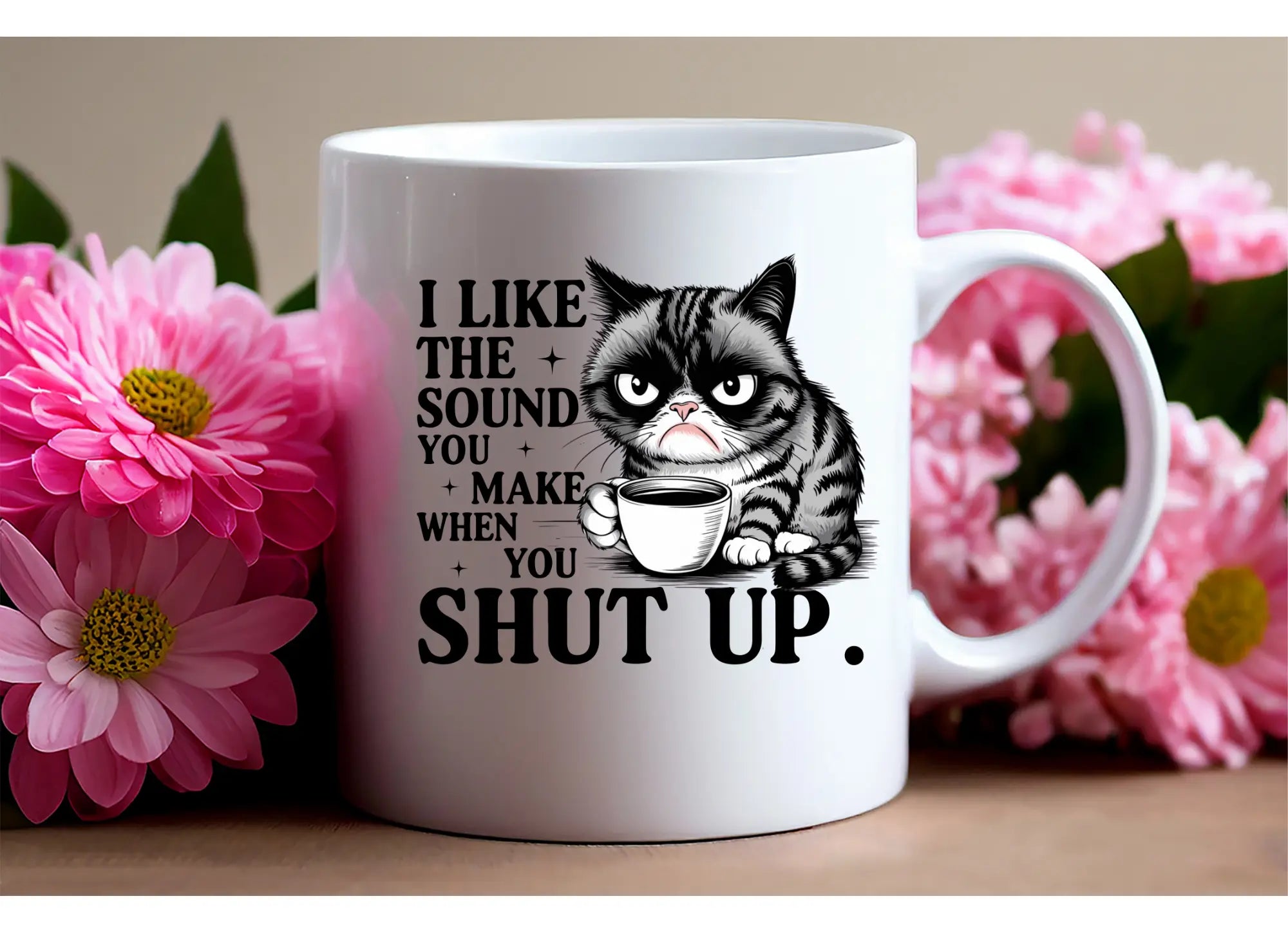Funny Cat Mug – “I Like the Sound You Make When You Shut Up” | Sarcastic Coffee Mug (11oz / 15oz) Krevana Funny Cat Mug – “I Like the Sound You Make When You Shut Up” | Sarcastic Coffee Mug (11oz / 15oz)
