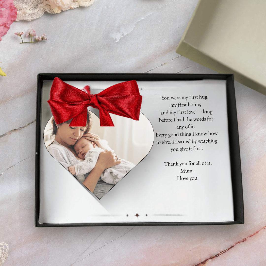 Personalised Mum Photo Gift | Custom Heart Keepsake for Mother's Day, Birthdays & Christmas