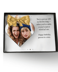Load image into Gallery viewer, Personalised Best Friend & Work Bestie Gift | Custom Heart Photo Birthday Keepsake with Gift Box
