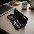 Load image into Gallery viewer, Personalised Engraved Pens Set with PU Leather Case – Ballpoint & Rollerball
