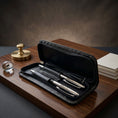 Load image into Gallery viewer, Personalised Engraved Pens Set with PU Leather Case – Ballpoint & Rollerball

