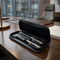 Load image into Gallery viewer, Personalised Engraved Pens Set with PU Leather Case – Ballpoint & Rollerball

