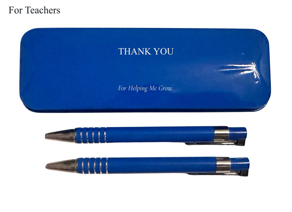 Personalised Pen and Pencil Set with Engraved Metal Case