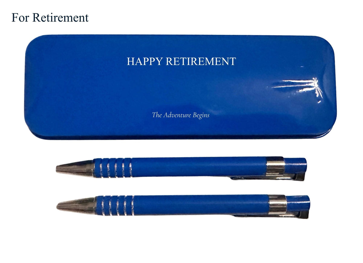Personalised Pen and Pencil Set with Engraved Metal Case