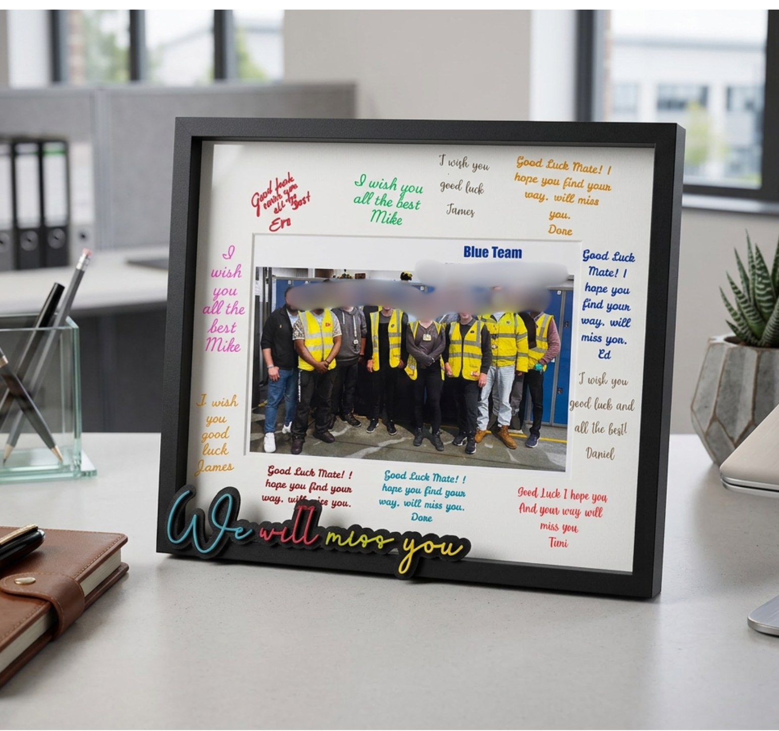 Farewell Picture Frame with Signable Mount