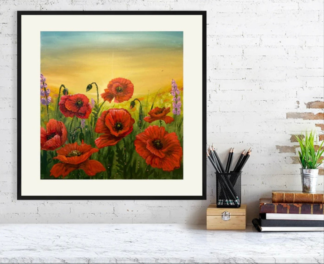 Fine Art Print of Original Poppies Painting