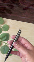 Load and play video in Gallery viewer, Personalized Wood & Stainless Steel Ballpoint Pen – Custom Engraved Dark or Light Wood Finish
