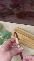 Load and play video in Gallery viewer, Personalized Two-Tone Wooden Pen – Custom Engraved Signature Pen (with Lid) or Ballpoint Pen, Gift with Optional Bamboo Case
