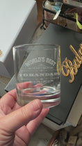 Load and play video in Gallery viewer, Personalised Father's Day Whisky Tumbler Glass, Engraved
