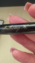 Load and play video in Gallery viewer, Luxury Black Ballpoint Pen – Sleek Metal Writing Pen for Office, Business & Gift
