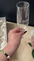 Load and play video in Gallery viewer, Personalised Anniversary Gift Box – Champagne Glass Set
