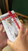 Load and play video in Gallery viewer, Small Christmas Gift Set with Bookmark, Pen & Chocolates | Colleague Gift
