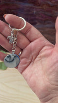 Load and play video in Gallery viewer, Personalised Stainless Steel Keychain – Custom Engraved Keyring with Sea Life Charms, Add Name, Date or Event
