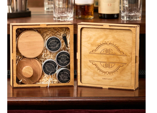 Personalized Whiskey Smoker Kit in Engraved Wooden Box | Custom Smoking Lid