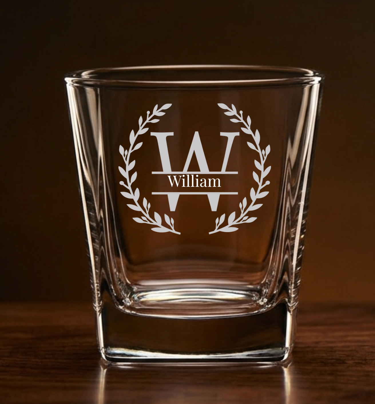 Personalised Monogram Whisky Glass — Engraved Initial Tumbler With Luxury Gift Box