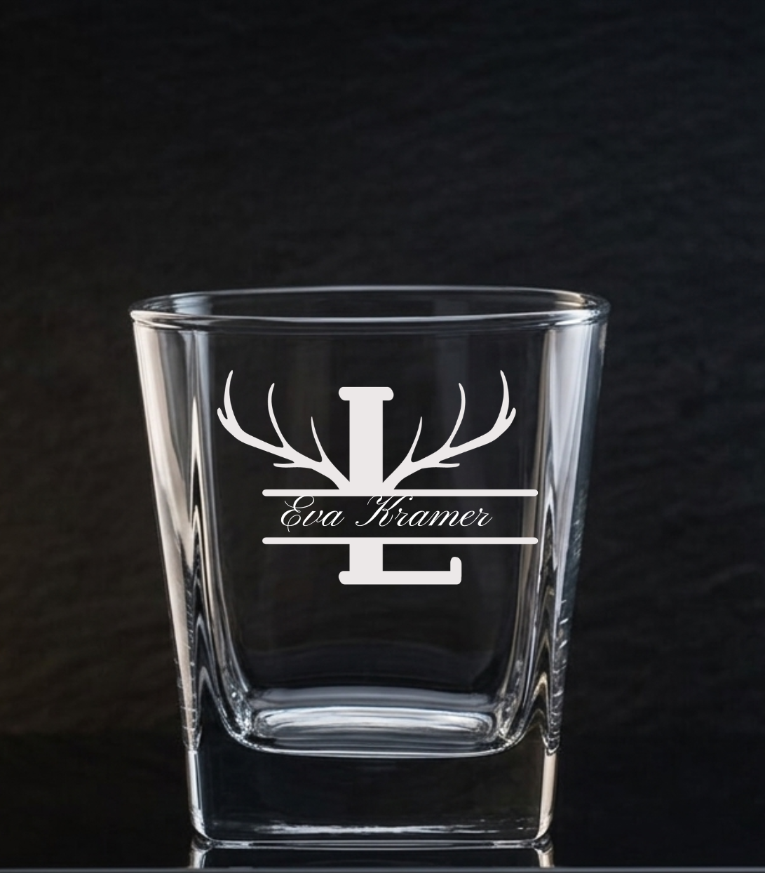 Personalised Monogram Whisky Glass — Engraved Initial Tumbler With Luxury Gift Box
