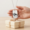 Load image into Gallery viewer, Personalised Stainless Steel Tag – Engraved Keychain, Necklace & Keepsake Gift
