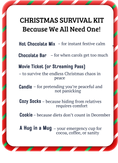 Load image into Gallery viewer, Christmas Survival Kit – Single or Couple (Funny) Gift Set | Personalised Mug, Cosy Socks, Hot Chocolate, Treats & Home Cinema Ticket Krevana Christmas Survival Kit – Single or Couple (Funny) Gift Set | Personalised Mug, Cosy Socks, Hot Chocolate, Treats & Home Cinema Ticket
