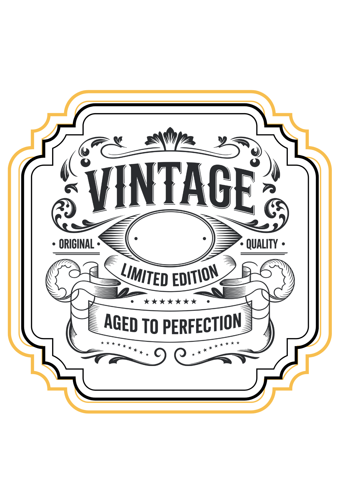 Funny Bottle Label – 3.5x5” Waterproof Self-Adhesive with Gold Frame – Hilarious Gift for Wine, Whiskey & Beer Lovers