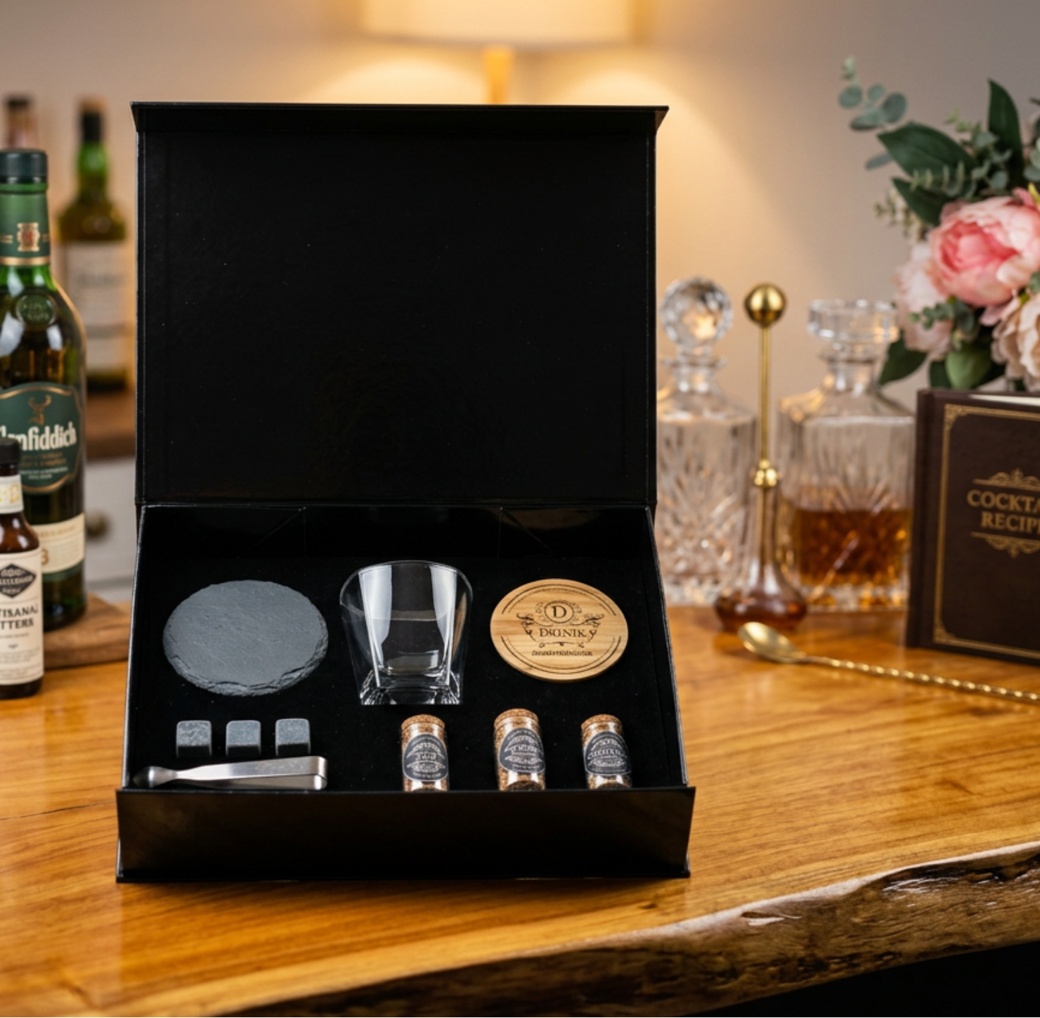 Personalised Whisky Smoker Gift Set | Engraved Whisky Gift for Men | Birthday & Christmas