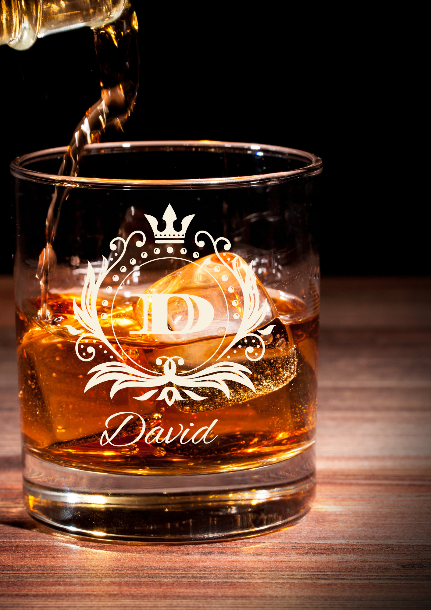 EngravedOld Fasion Whiskey Glass - 220ml. Krevana EngravedOld Fasion Whiskey Glass - 220ml.