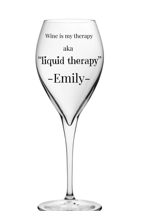 Funny Engraved Wine Glass