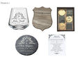 Load image into Gallery viewer, Personalised Luxury Retirement Gift Set — Wooden Shadow Box with Engraved Glass, Artisan Chocolates & Fine Art Card UK Krevana Personalised Luxury Retirement Gift Set — Wooden Shadow Box with Engraved Glass, Artisan Chocolates & Fine Art Card UK
