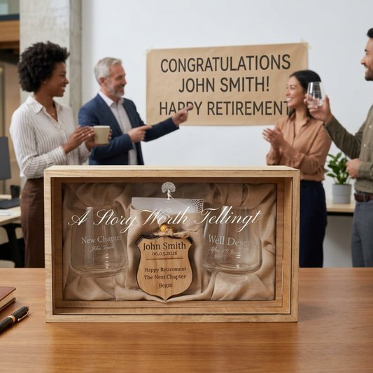 Personalised Luxury Wooden Gift Set — Retirement Gift or Custom Set