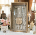 Load image into Gallery viewer, Personalized Wooden Box Wedding Gift Set — Crystal Champagne Flutes in Wooden Shadow Box UK Krevana Personalized Wooden Box Wedding Gift Set — Crystal Champagne Flutes in Wooden Shadow Box UK
