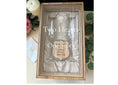 Load image into Gallery viewer, Personalised Wooden Box Wedding Gift Set — Crystal Champagne Flutes in Wooden Shadow Box UK Krevana Personalised Wooden Box Wedding Gift Set — Crystal Champagne Flutes in Wooden Shadow Box UK
